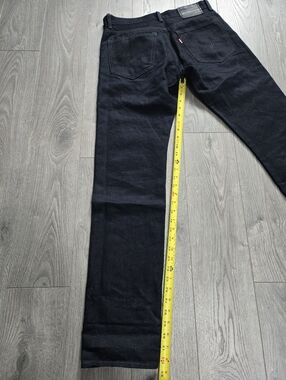 Levis Matchstick Selvedge HEMP Dark Indigo Straight-Leg Jeans 31X34
